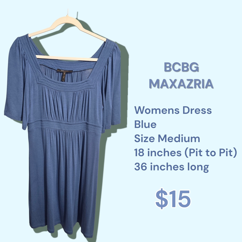 BCBGMaxAzria Blue Dress